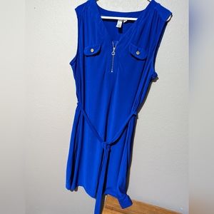 Blue sleeveless dress